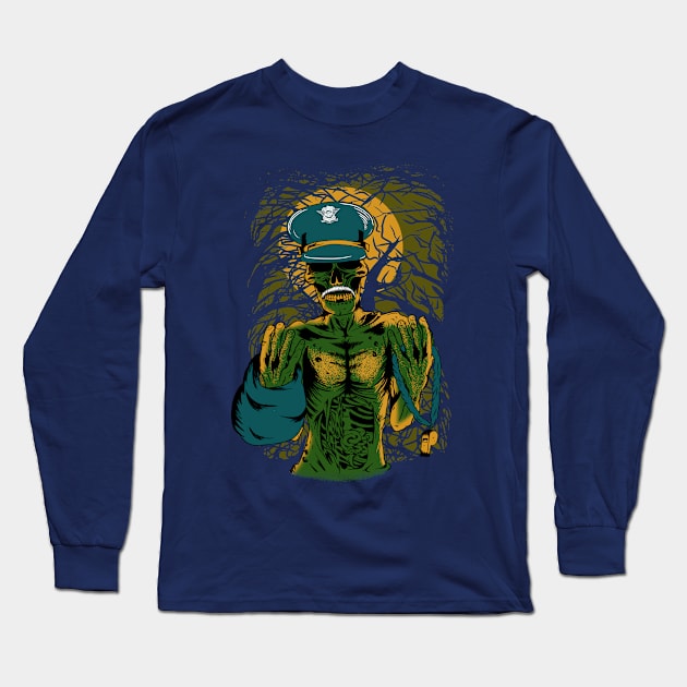 Zombie Police Long Sleeve T-Shirt by Candy Store